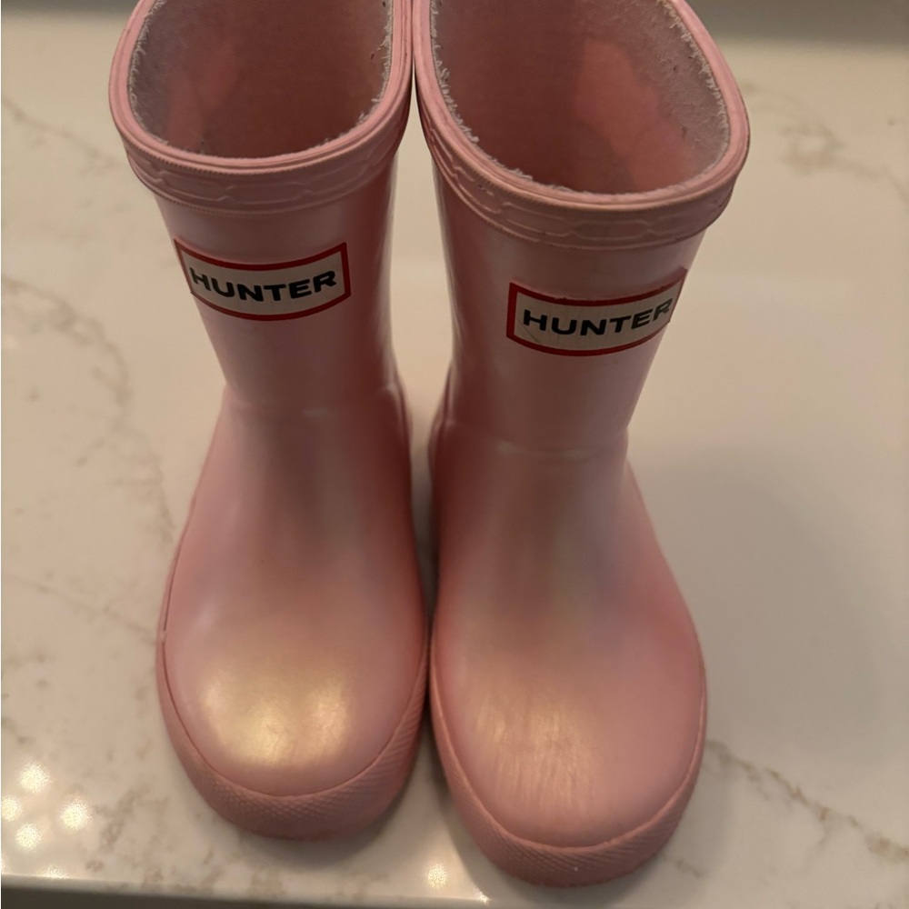 Hunter Kids Pink Rain Boots